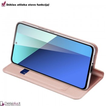 Dux Ducis Skin Pro dirbtinės odos dėklas - rausvas (Xiaomi Redmi Note 13 5G) Dux Ducis Skin Pro dirbtinės odos dėklas - rausvas (Xiaomi Redmi Note 13 5G)